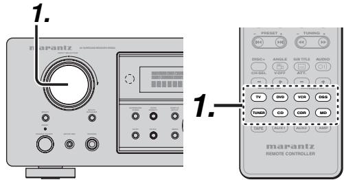 MARANTZ SR-5002 - Pour enregistrer un signal de source d'entrée que vous regardez ou écoutez actuellement - 1