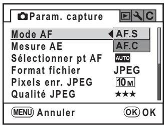 PENTAX K200D+KC+OBJ+DBG3+FT - Réglage du mode AF - 1