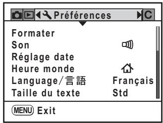 PENTAX K200D+KC+OBJ+DBG3+FT - Appuyez sur le bouton MENU. - 1