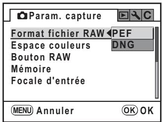 PENTAX K200D+KC+OBJ+DBG3+FT - Réglage du format de fichier RAW - 1