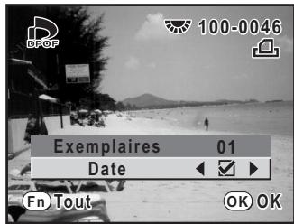 PENTAX K200D+KC+OBJ+DBG3+FT - Utilisez le bouton de navigation (▲▶) pour désir si la date doit (☑) ou non (□) apparaître. - 1