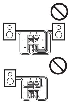 ONKYO TX-SR313 - Précautions concernant le branchement des enceintes - 2