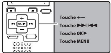 OLYMPUS WS-450S - Méthode de paramétrage du menu - 1