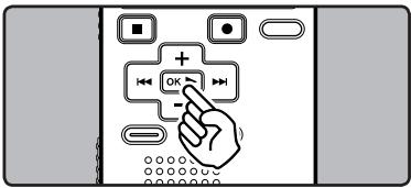 OLYMPUS WS-450S - Quand l'enregistreur est en mode d'enregistrement, appuyez sur la touche OK> - 1