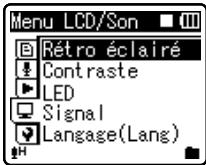 OLYMPUS WS-450S - Appuyez sur la touche + ou - pour sélectionner l'élément à configurer (p.38 à p.44). - 2