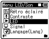 OLYMPUS WS-450S - Appuyez sur la touche + ou - pour sélectionner l'élément à configurer (p.38 à p.44). - 3