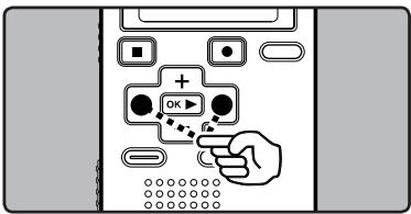 OLYMPUS WS-450S - Quand l'enregistreur est en mode de lecture, appuyez et maintenez enfoncée la touche | - 1
