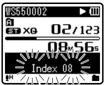 OLYMPUS WS-450S - Effacement d'une marque index ou d'une marque temp: - 1