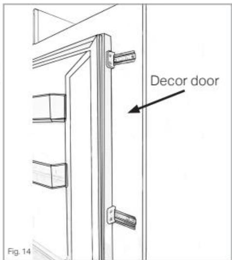 DARRY RBLP3683/NB - Mounting the fascia door - 4