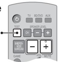 PANASONIC SC-ZT2 - Appuyez sur [TEST] sur la télécommande pour démarrer le signal de TEST. - 1