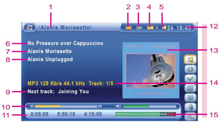 ARCHOS Gmini 500 - Affichage pendant lecture - 1
