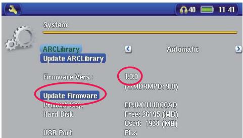 ARCHOS Gmini 500 - Activer la mise à jour - 1