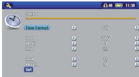ARCHOS Gmini 500 - Réglages de l'horloge - 3