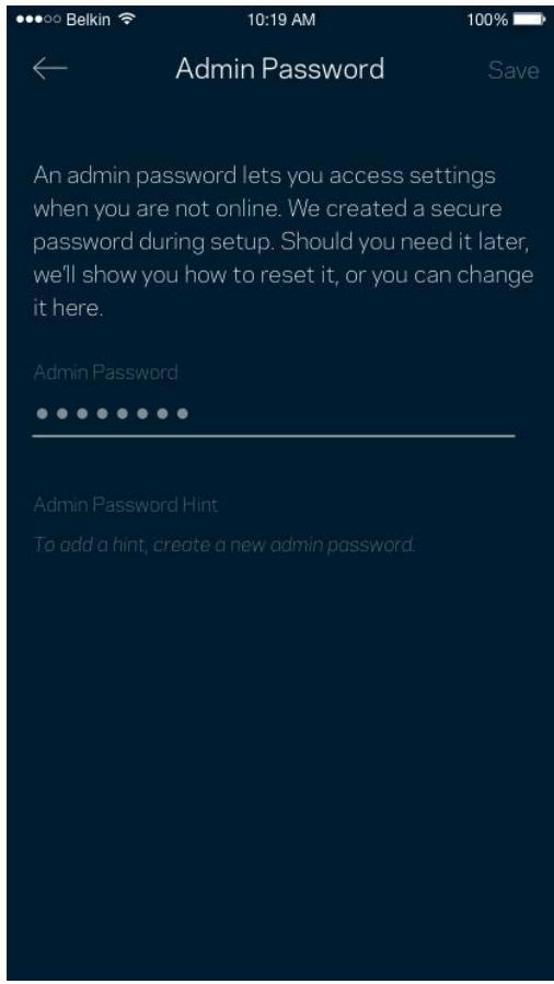 LINKSYS NC - Mot de passe d'administrateur velop - 1