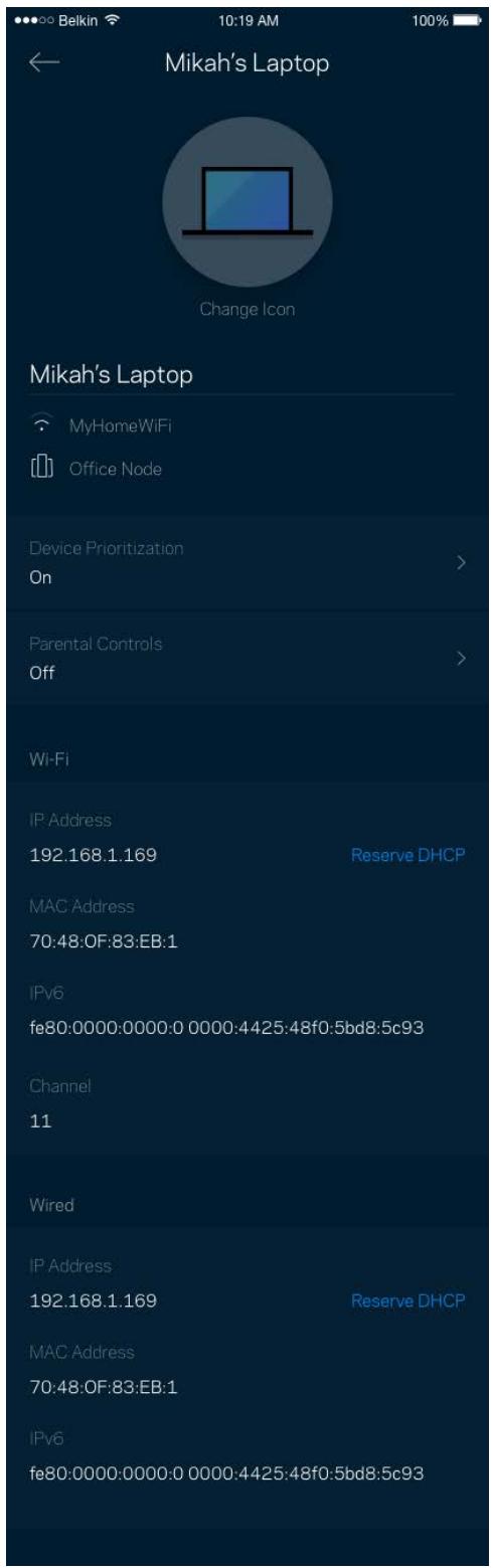 LINKSYS NC - Pour afficher ou modifier les détails des appareils - 1