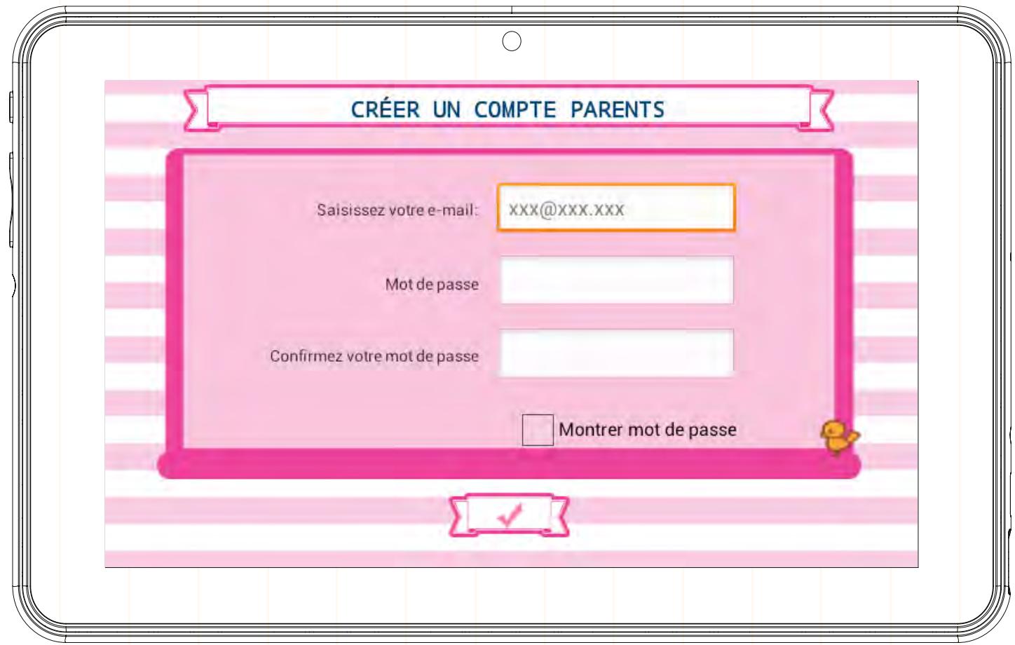 HELLO KITTY TABLETTE PACK HEU014 - Réglage du compte parental - 1