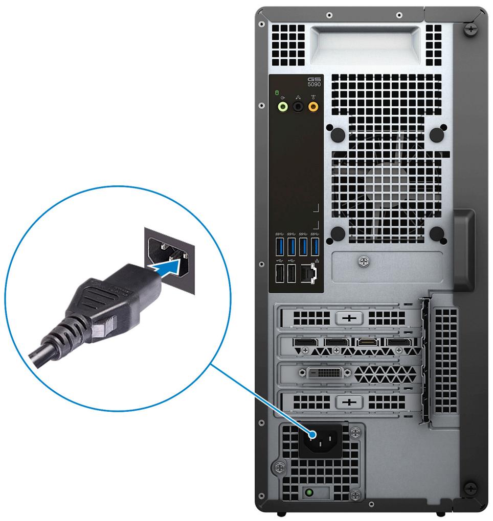 DELL Inspiron G5 5090 - Branchez le câble d'alimentation. - 1