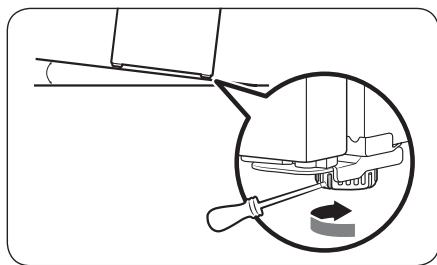 SAMSUNG RBS4T600EWW - Pour ajuster la hauteur côté gauche : - 1
