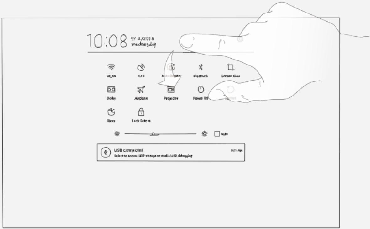 LENOVO YOGA TAB3 PRO 4-64 - Notifications et paramètres rapides - 1