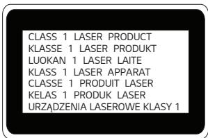 LG HU80KS - Étiquette de classe de produit laser - 1