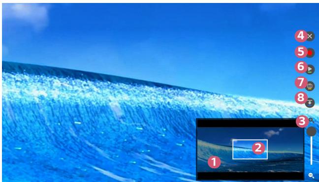 LG HU80KS - Zoom avant sur l'affichage du projecteur - 1