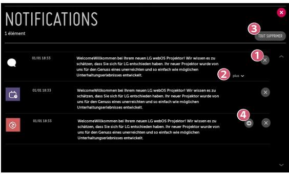 LG HU80KS - Utilisation de notifications - 1