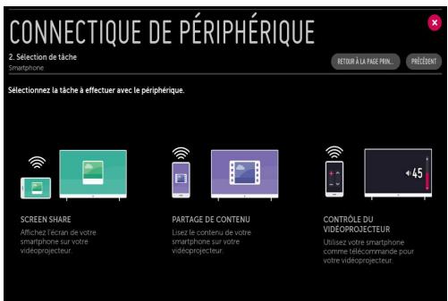 LG HU80KS - Connecteur leur projecteur à un smartphone - 1
