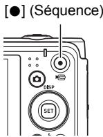 CASIO EX-H5 - En mode REC, dirigez l'appareil photo vers le sujet et appuyez sur [●] (sequence) - 1