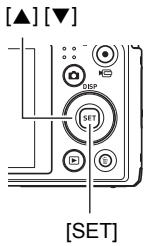 CASIO EX-H5 - En mode PLAY, appuyez sur [SET]. - 1
