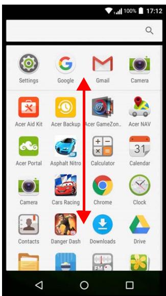 ACER LiQUiD ZEST 4G noir - La liste des applis - 1