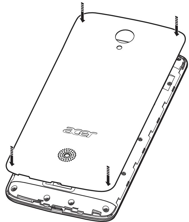ACER LiQUiD ZEST 4G noir - Insérer les cartes SIM et la carte microsd - 3