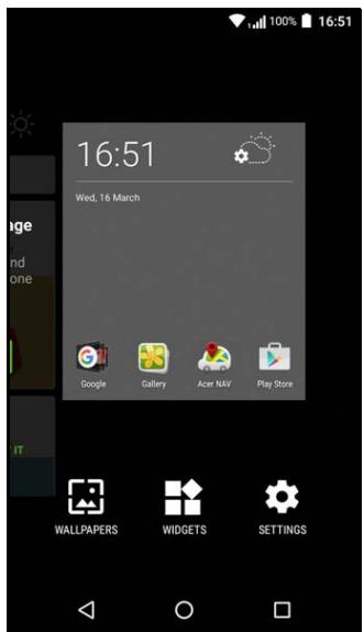 ACER LiQUiD ZEST 4G noir - Ajouter des widgets à l'écran d'accueil - 1