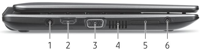 PACKARD BELL EASYNOTE ME69BMP2806 - Vue gauche - 1