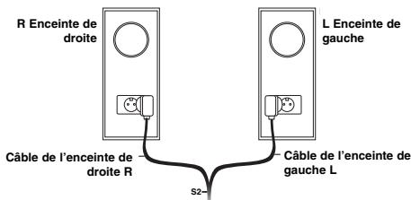 LG-GOLDSTAR J10D - Connexion des enceintes au haut-parleur de graves - 2