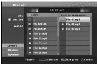 LG-GOLDSTAR J10D - Options du menu de la liste de programmes - 1
