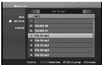 LG-GOLDSTAR J10D - Lecture d'un CD audio ou d'un fichier mp3/wma - 1