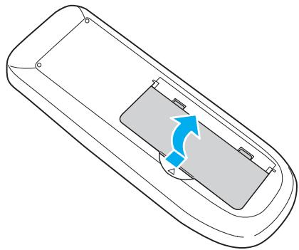 EPSON EH-TW450 - Retirez le couvercle du compartiment à piles. - 1