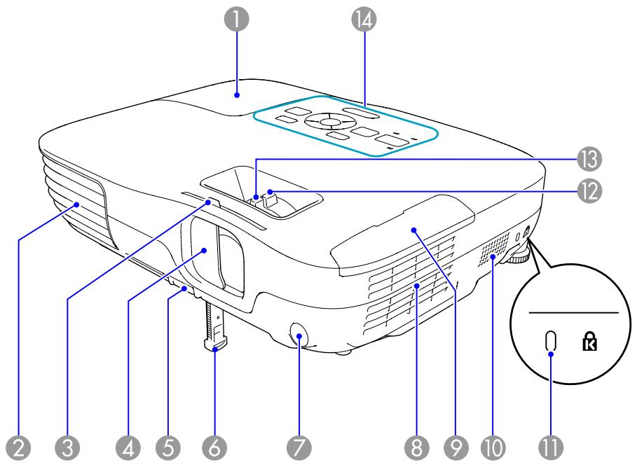 EPSON EH-TW450 - Avant/dessus - 1