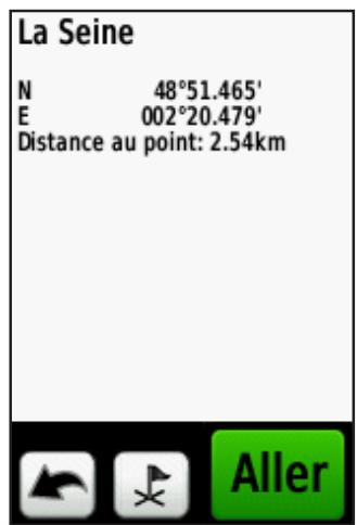 GARMIN DAKOTA 20 - Pour enregistrer un waypoint sur la page carte : - 1