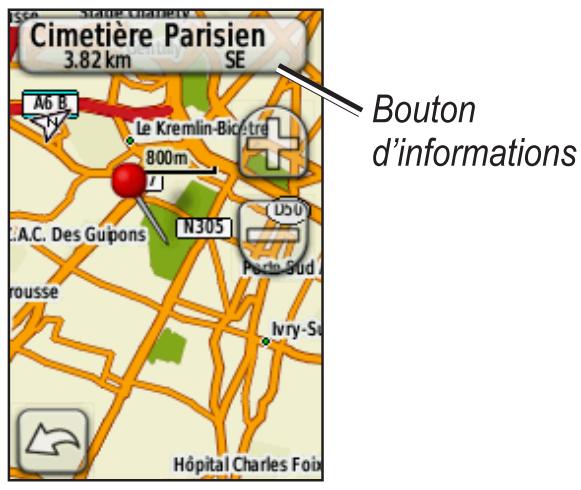 GARMIN DAKOTA 20 - Pour naviguer vers un point sur la carte : - 1