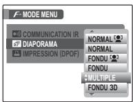FUJIFILM FINEPIX 3D W1 - Utilisation du menu f-mode - 6