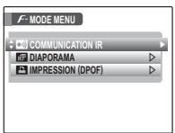 FUJIFILM FINEPIX 3D W1 - Utilisation du menu f-mode - 1