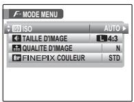 FUJIFILM FINEPIX 3D W1 - Utilisation du menu f-mode - 1