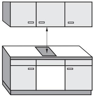 MIELE CS 1411F - Distance de sécurité par rapport aux meubles supérieurs - 1