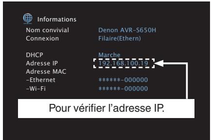 DENON AVR-S650H - Contrôle de l'appareil à partir d'un contrôle Web - 1