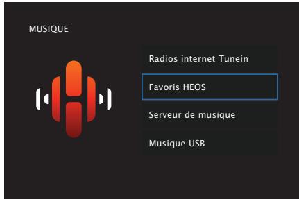 DENON AVR-S650H - Lecture des Favoris HEOS - 1