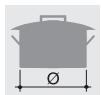 SMEG R7Z5AO - Diamètre des récipients - 1