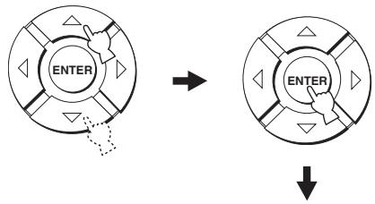 YAMAHA YRS-2000 - Appuyez sur / pour sélectionner MEMORY1, MEMORY2 ou MEMORY3, et appuyez sur ENTER. - 1