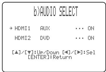 YAMAHA YRS-2000 - AUDIO SELECT (sélection AUDIO) - 1