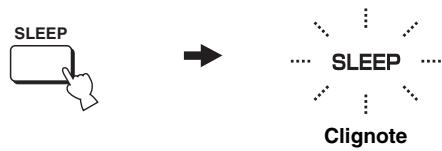 YAMAHA YRS-2000 - Appuyez plusieurs fois de suite sur SLEEP pour spécifier le temps de la minuterie. - 1